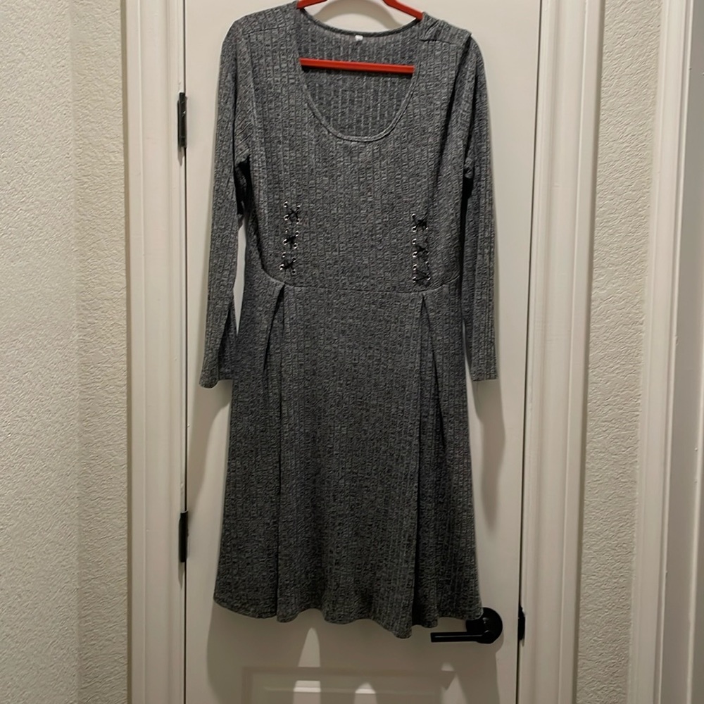 Ribbed sweater dress new